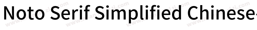Noto Serif Simplified Chinese字体转换